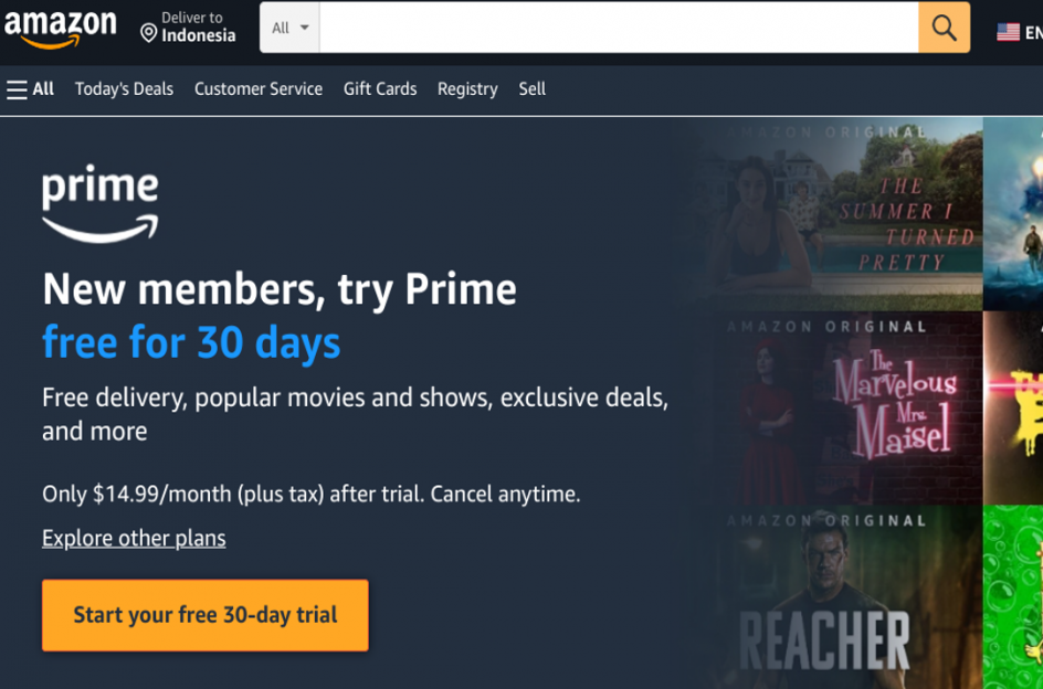 Cara Daftar Amazon Prime