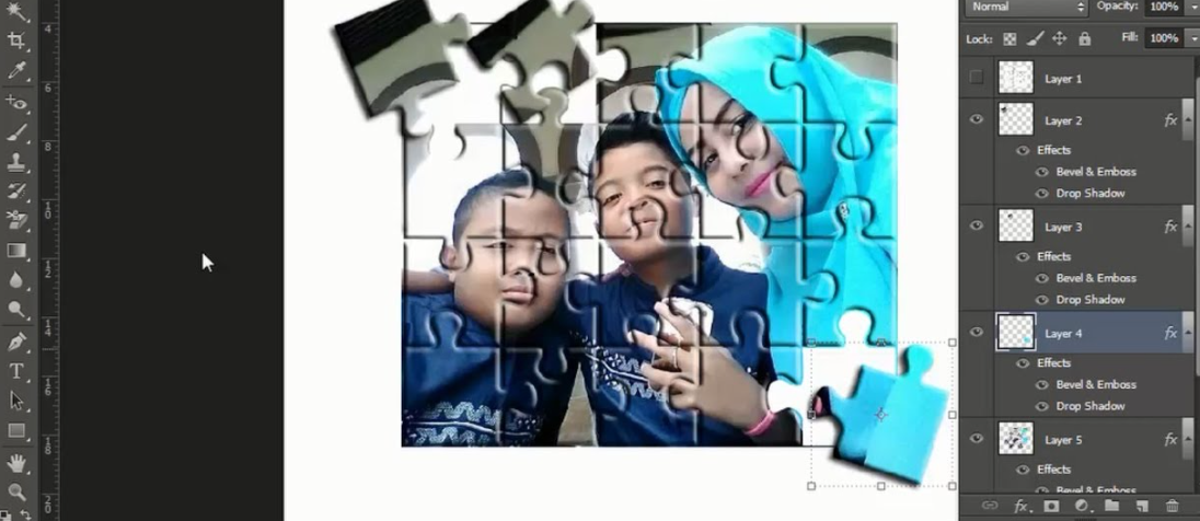 Cara Edit Foto Seperti Puzzle