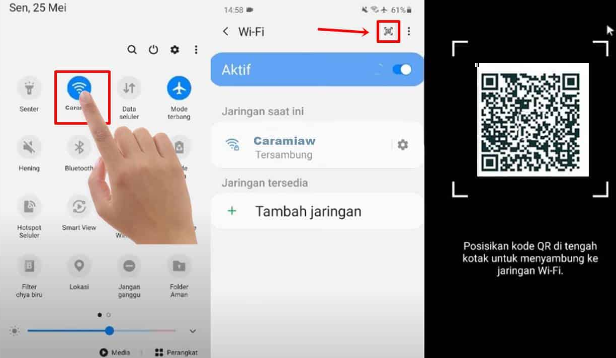 Cara Melihat Barcode Wifi di Samsung